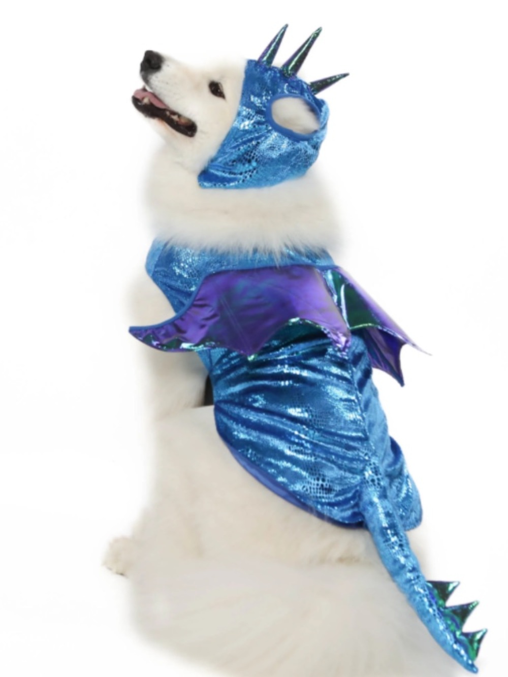 BLUE DRAGON DOG COSTUME XL Vibrant Life Metallic Green Wings HALLOWEEN